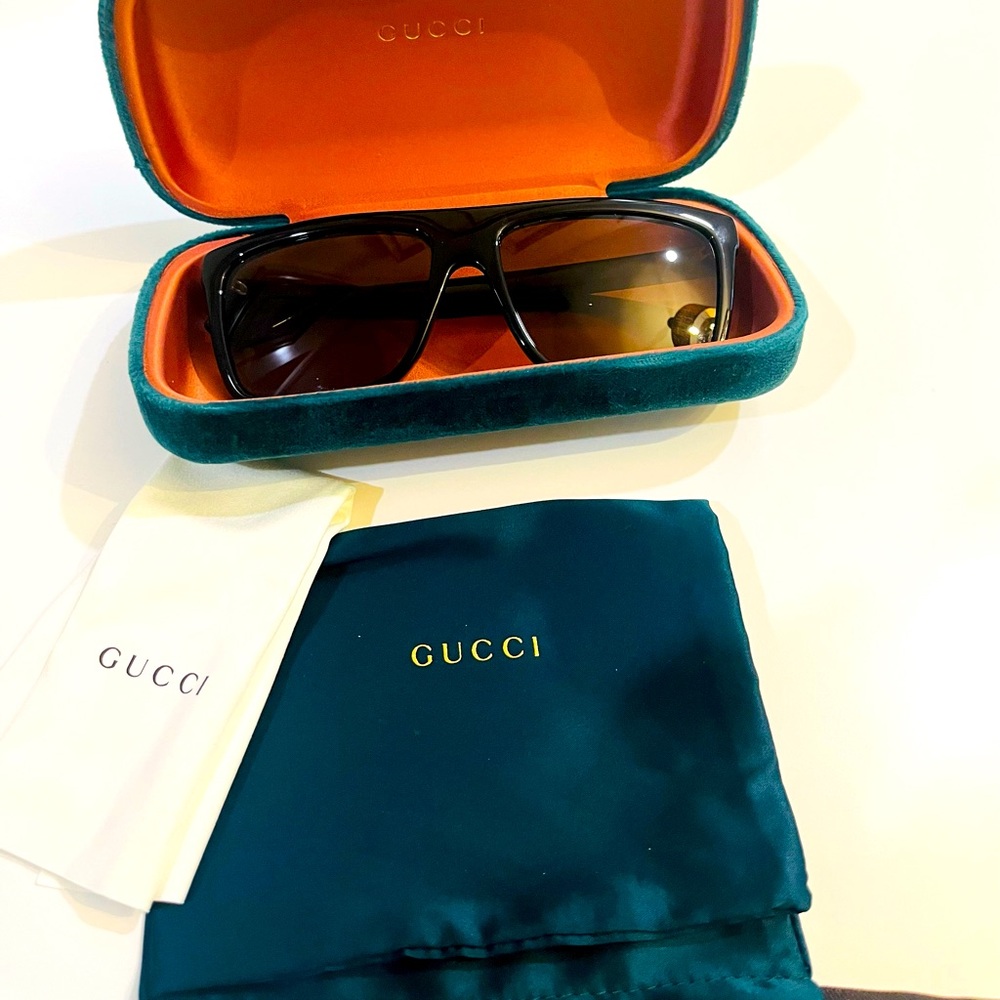 Gucci Flat top Glasses black brown lenses